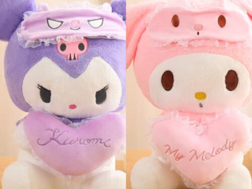 Peluche Kuromi/My Melody Con Corazón 40cm-45cm