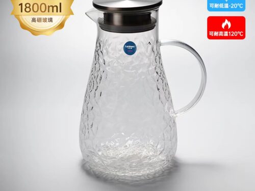 JARRA DE VIDRIO CON RELIEVE