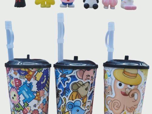 VASO CON MUÑECO DE LLAVERO