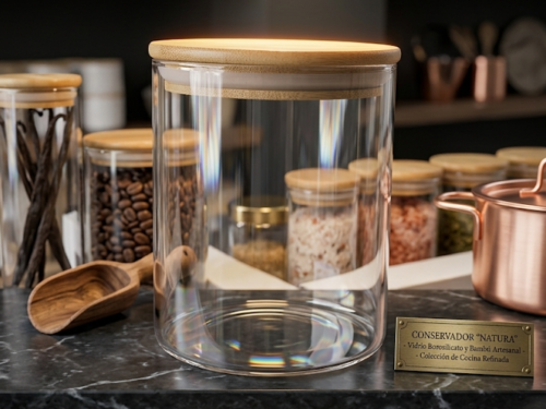 CONSERVADOR CON TAPA DE BAMBU