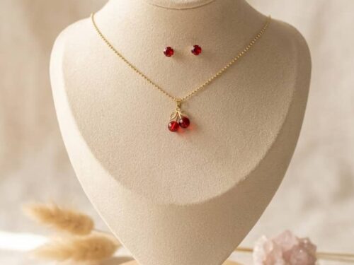 CADENA  DE CEREZA CON ZARCILLO