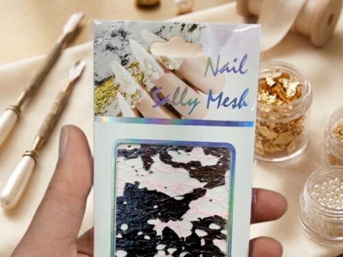 MALLA DECORATIVA ADHESIVA CON PAPEL ORO PARA UÑAS NAIL SALLY