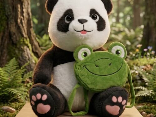 PELUCHE DE OSO PANDA CON BOLSO