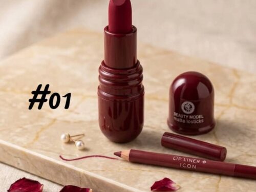 LABIAL EN BARRA Y LÁPIZ DELINEADOR BEAUTY MODEL