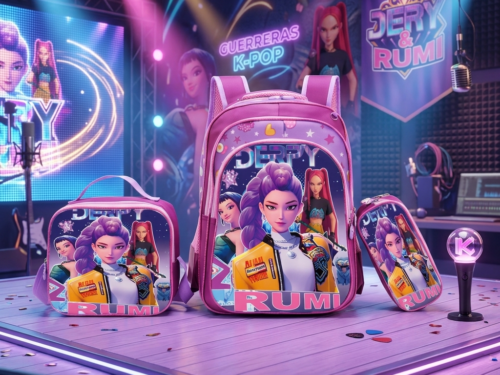 TRIPACK DE BOLSO ESCOLAR GUERRERAS K-POP